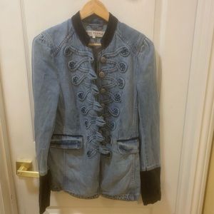 Free people denim jacket size small new